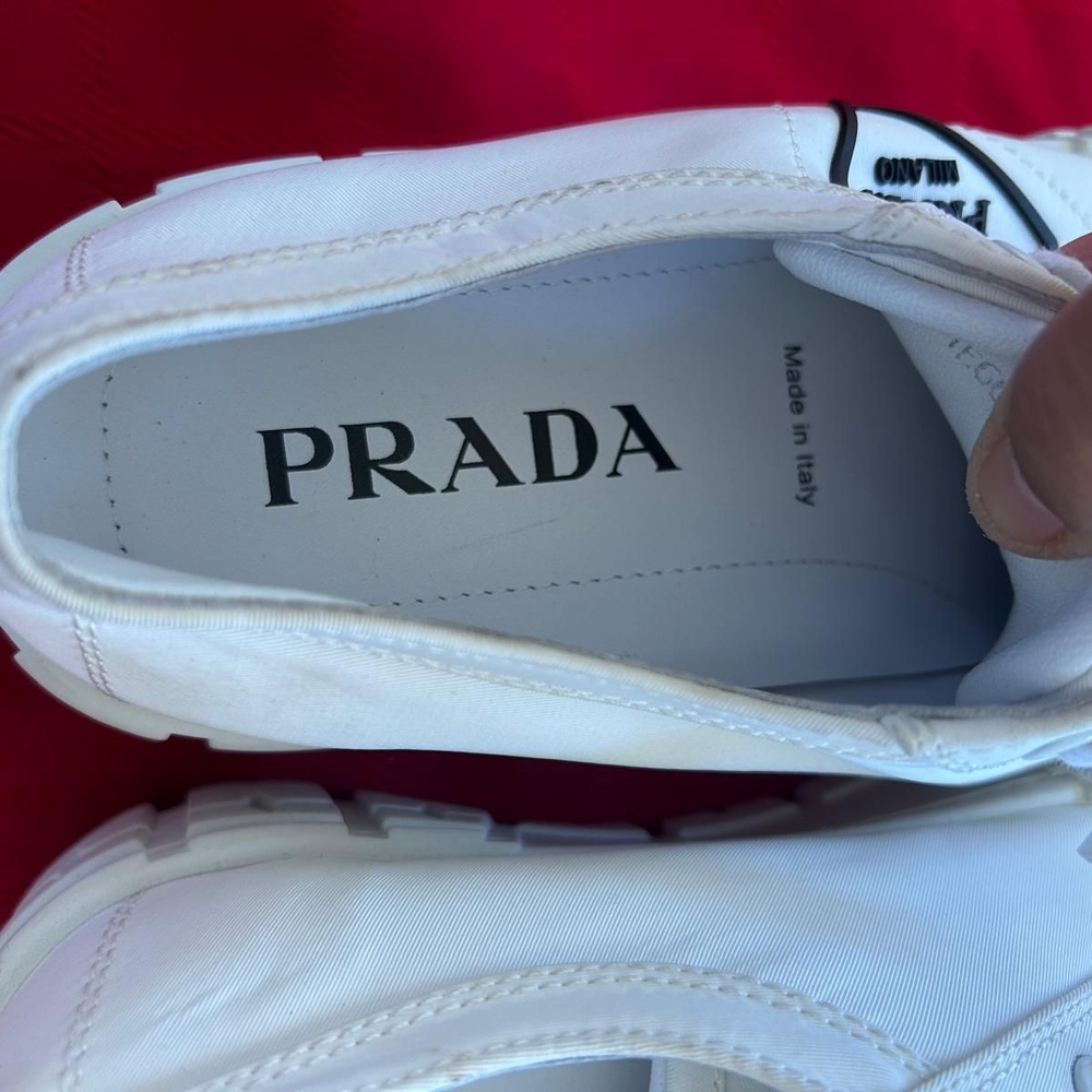 Prada White Platform Sneakers - image 4